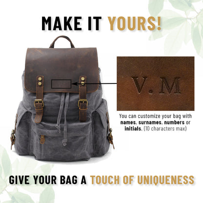 Jacob – Vintage Waxed Canvas Rugzak