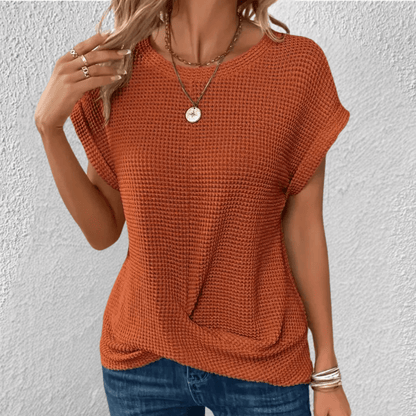 Luna wafelgebreide top