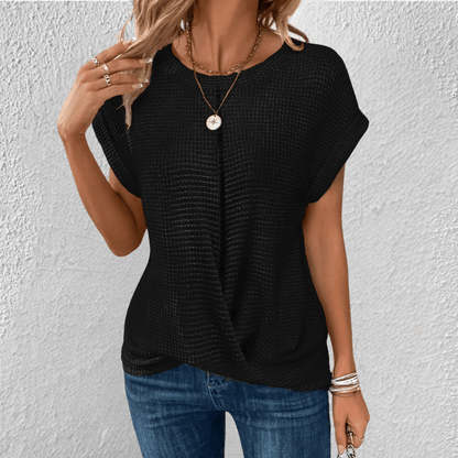 Luna wafelgebreide top