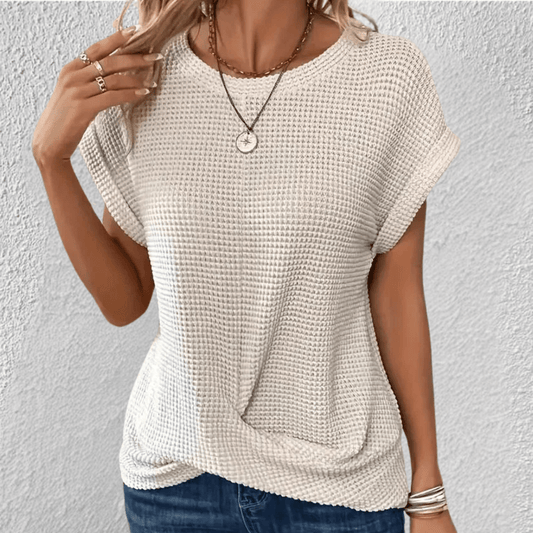 Luna wafelgebreide top