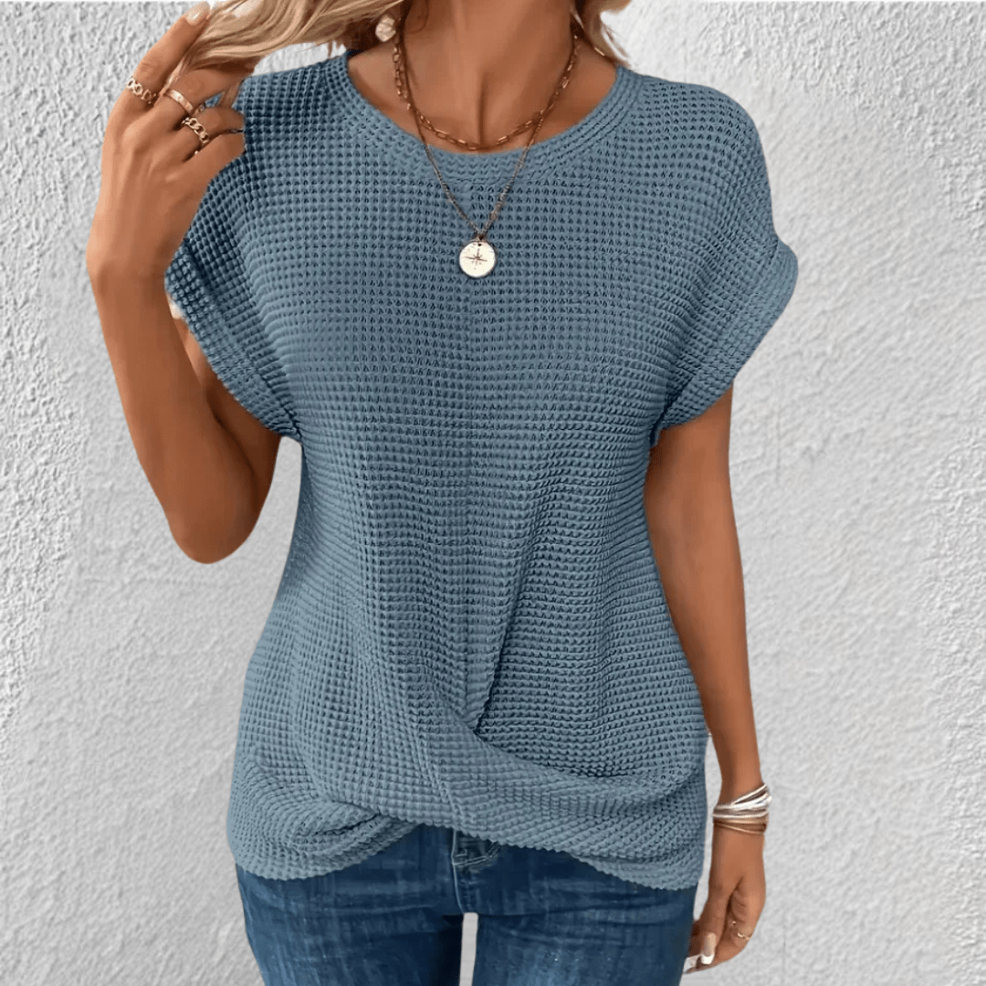 Luna wafelgebreide top