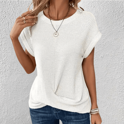 Luna wafelgebreide top