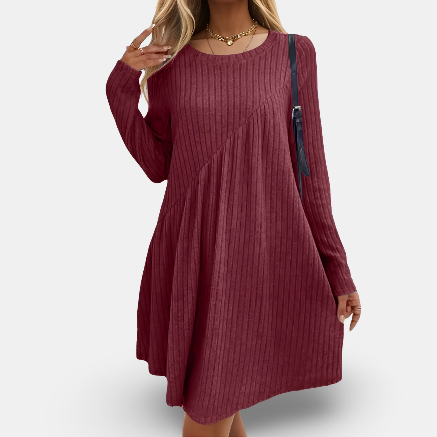 Clarita | Zachte & Comfortabele Jurk met Lange Mouwen