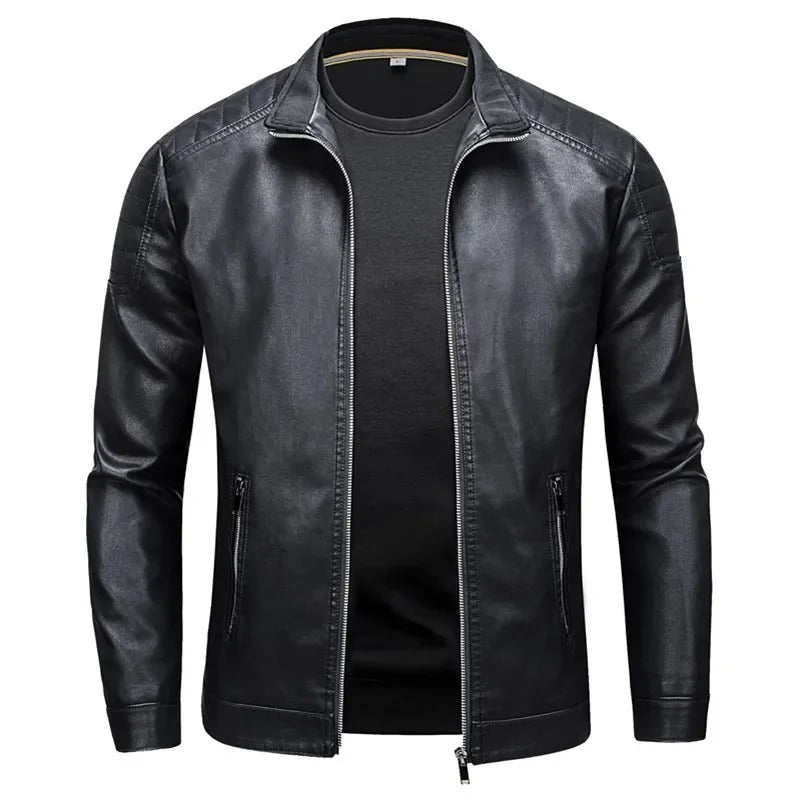 Lederjacke mit Kragen