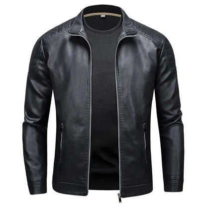 Lederjacke mit Kragen