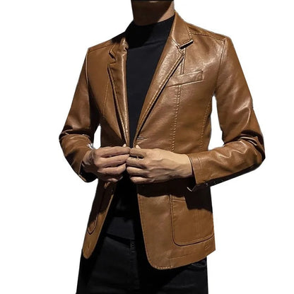 Business-casual leren jas