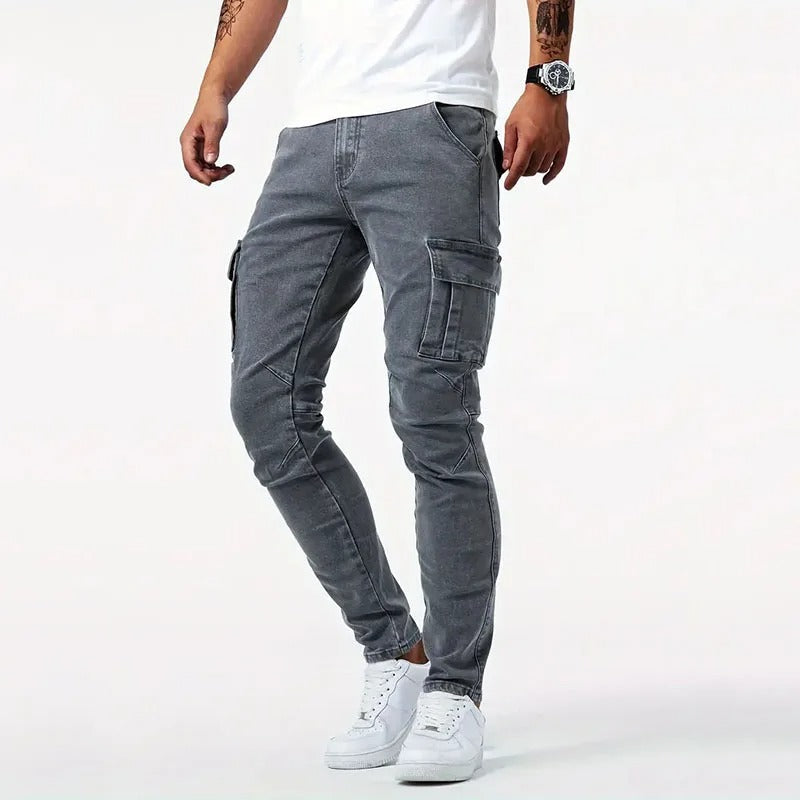 Cargo-Hose aus Stretch-Denim