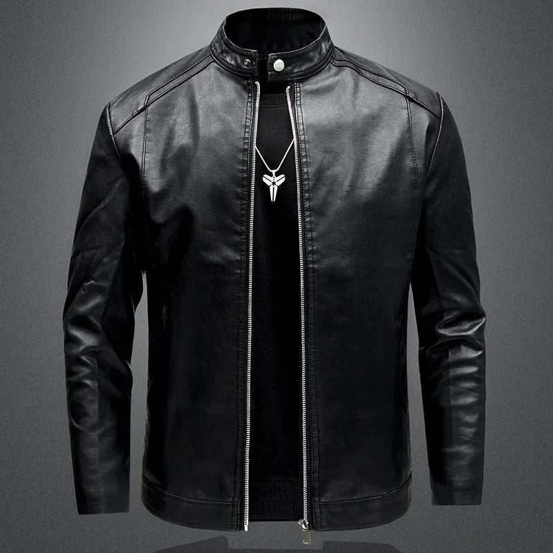Elegante Herren Leder Bikerjacke