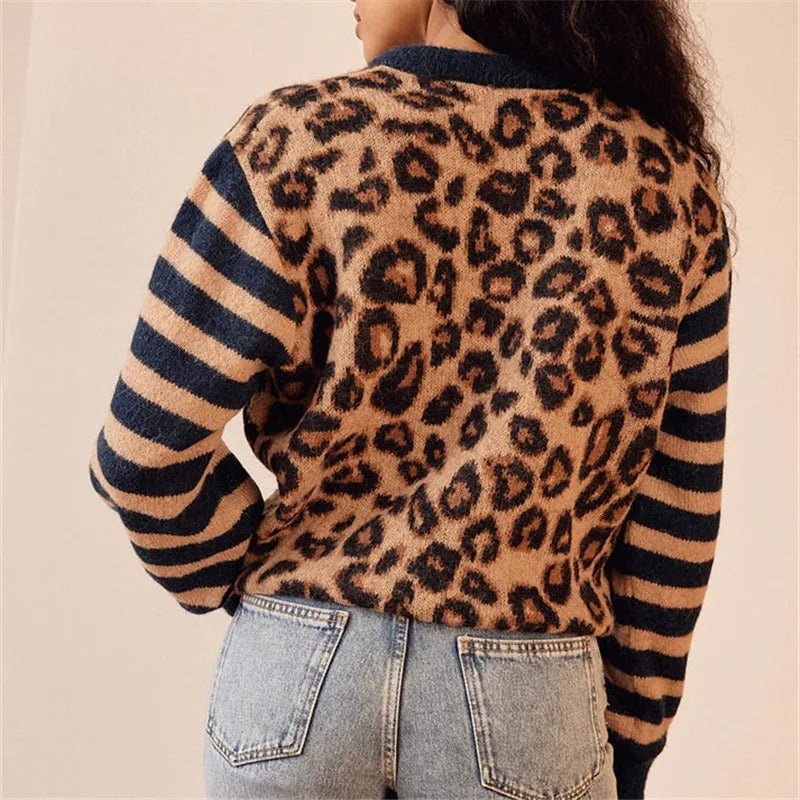 Ferocia Leopardenpullover