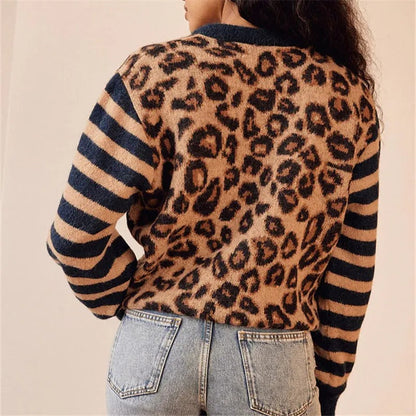 Ferocia Leopardenpullover