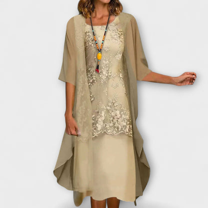Lynne™ – Tijdloze Gesmokte Elegante Jurk