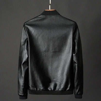 Leder-Motorradjacke