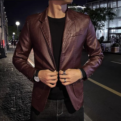 Business-casual leren jas