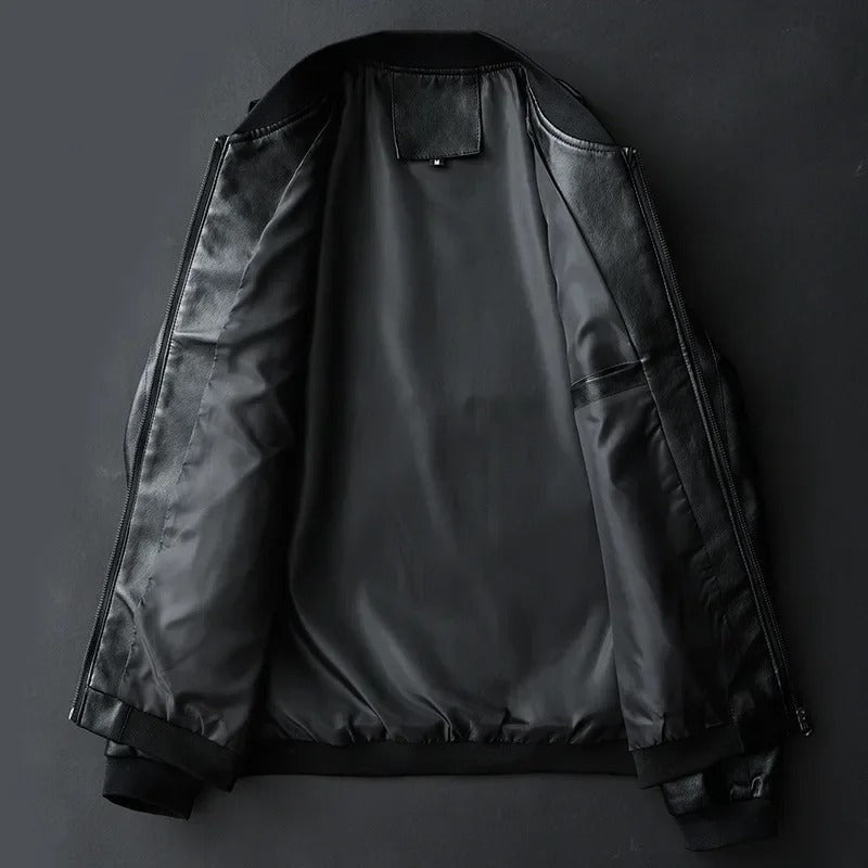 Leder-Motorradjacke