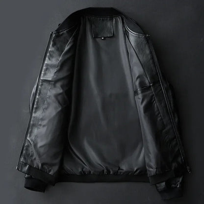 Leder-Motorradjacke