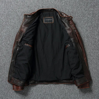 Vintage-Lederjacke