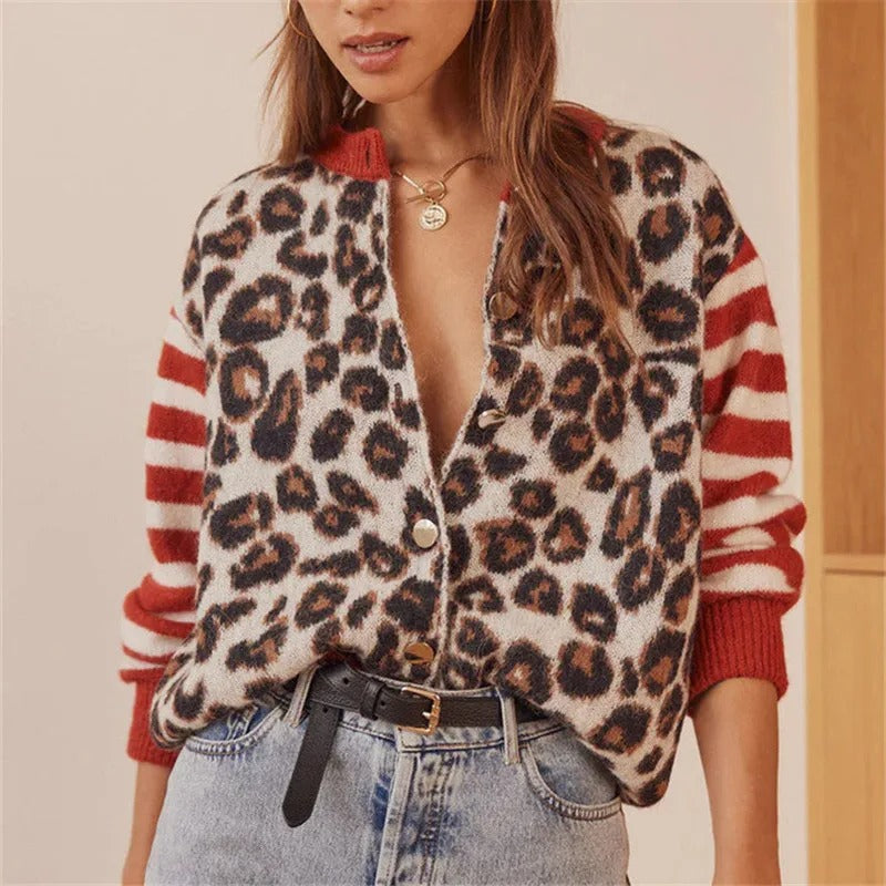 Ferocia Leopardenpullover