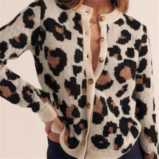 Ferocia Leopardenpullover