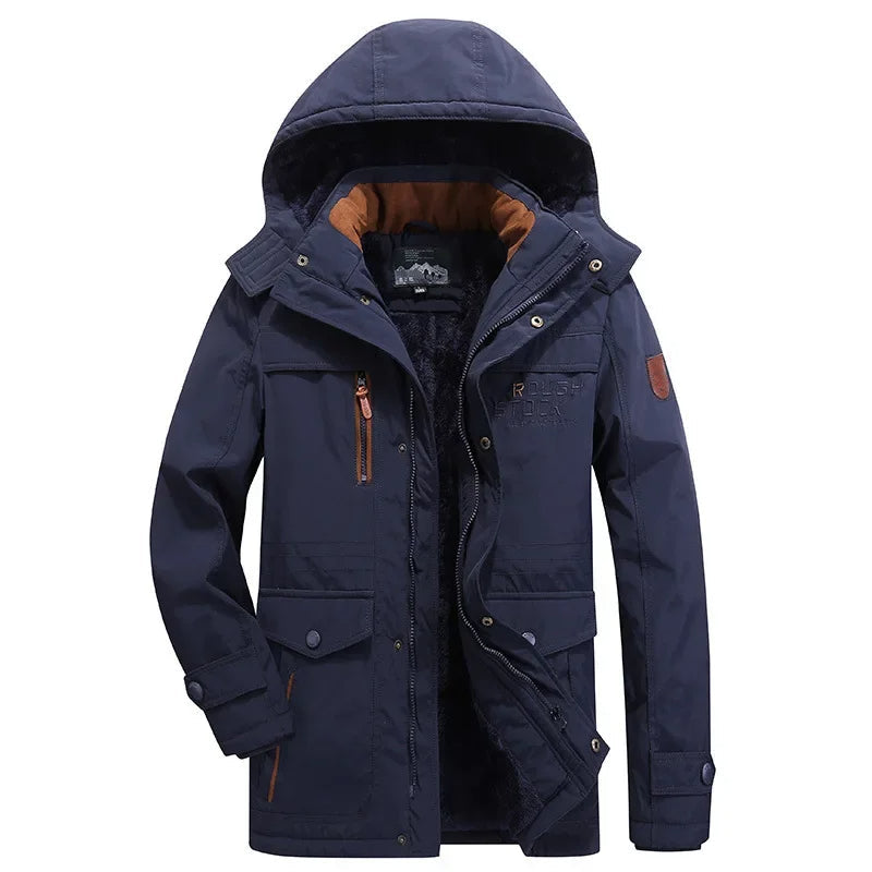 Elegante wattierte Winterjacke