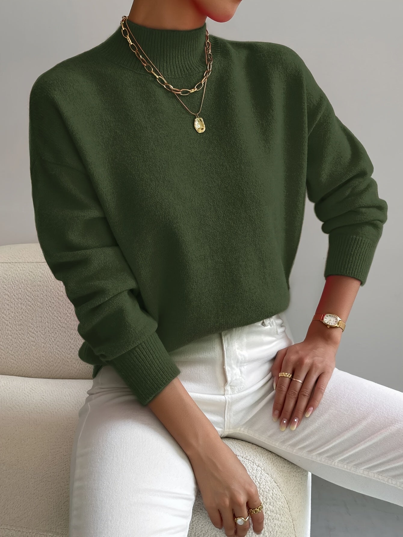 Donna – Klassischer Rollkragenpullover für mühelose Eleganz