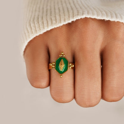 Bague vintage géométrique Marina