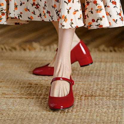 Solenza™| Livy Leren Mary Janes