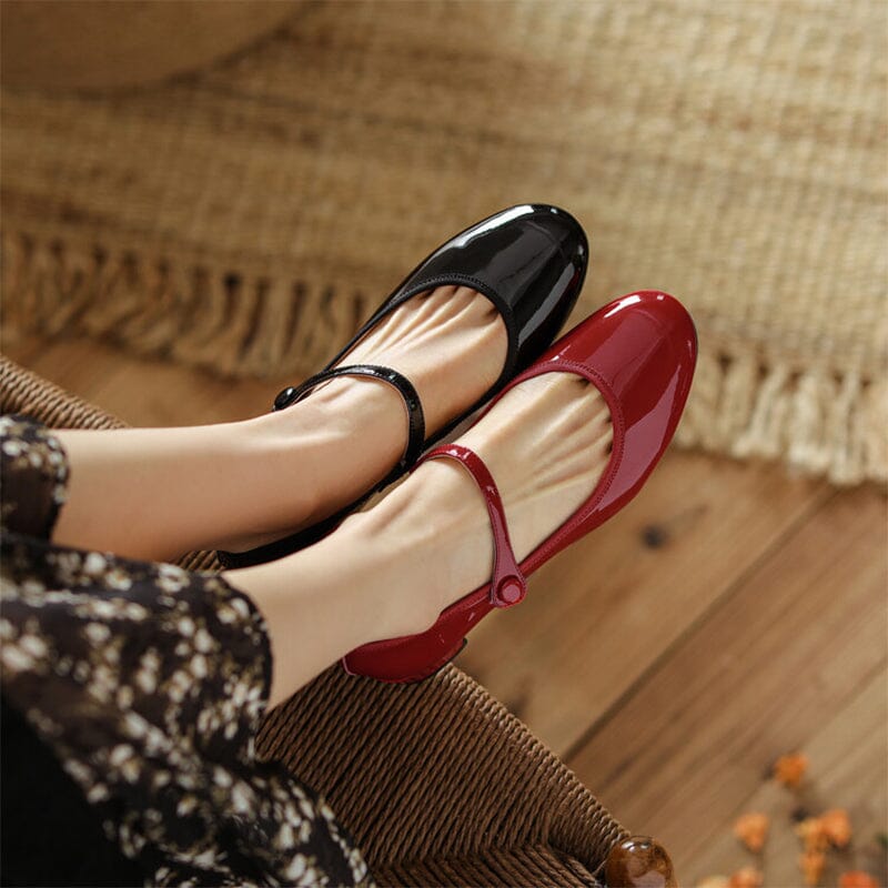 Solenza™| Livy Leren Mary Janes