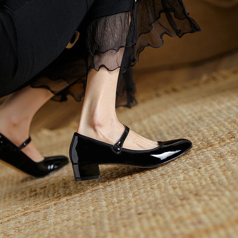 Solenza™| Livy Leren Mary Janes