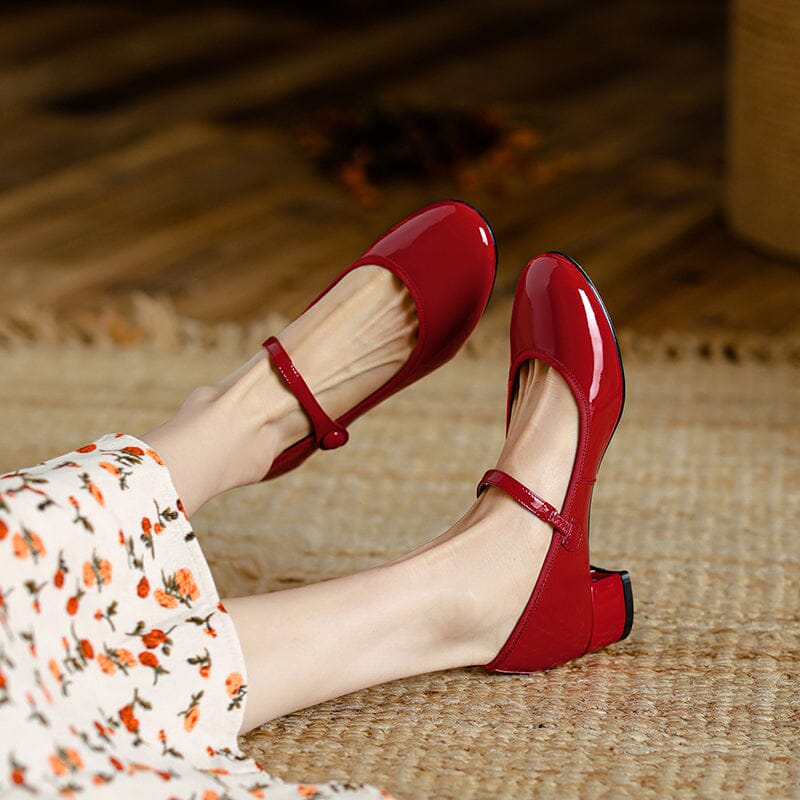 Solenza™| Livy Leren Mary Janes