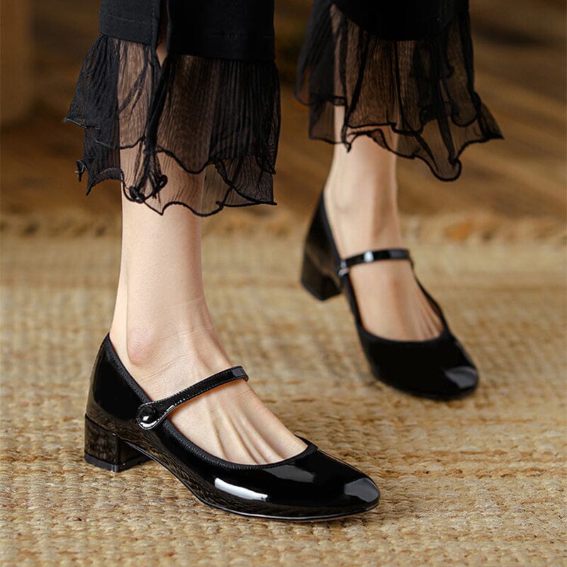 Solenza™| Livy Leren Mary Janes