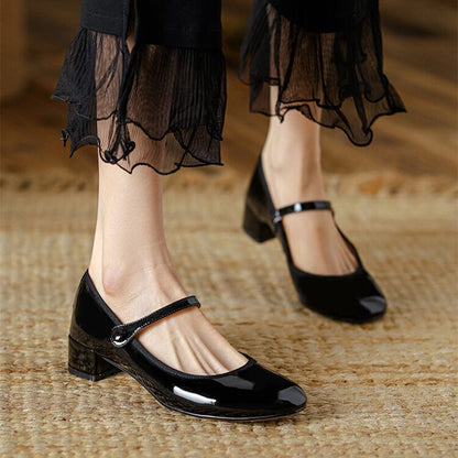 Solenza™| Livy Leren Mary Janes