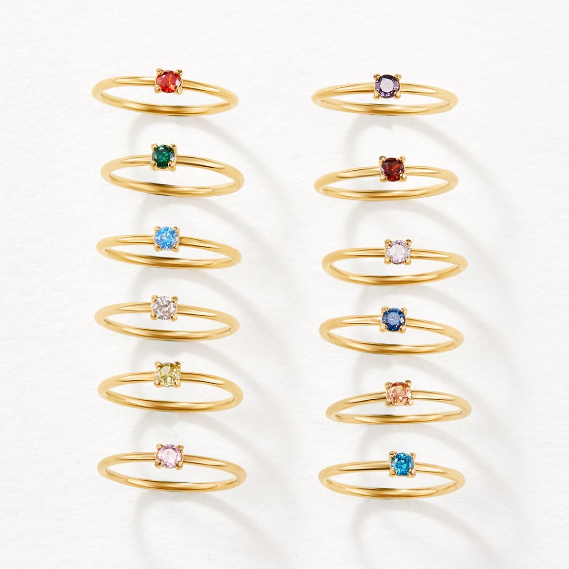 Bague en or avec pierre de naissance du mois de mai