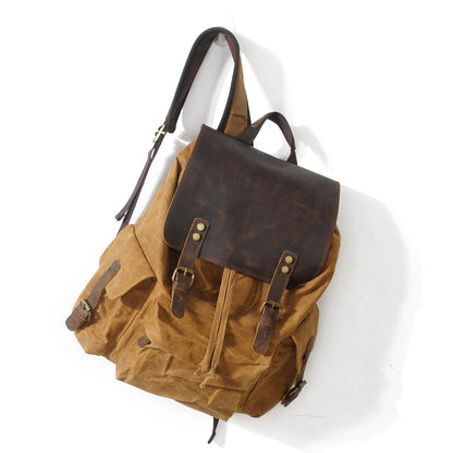 Jacob – Vintage Waxed Canvas Rugzak