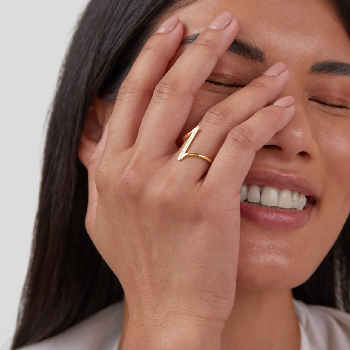Mila gedraaide gouden ring
