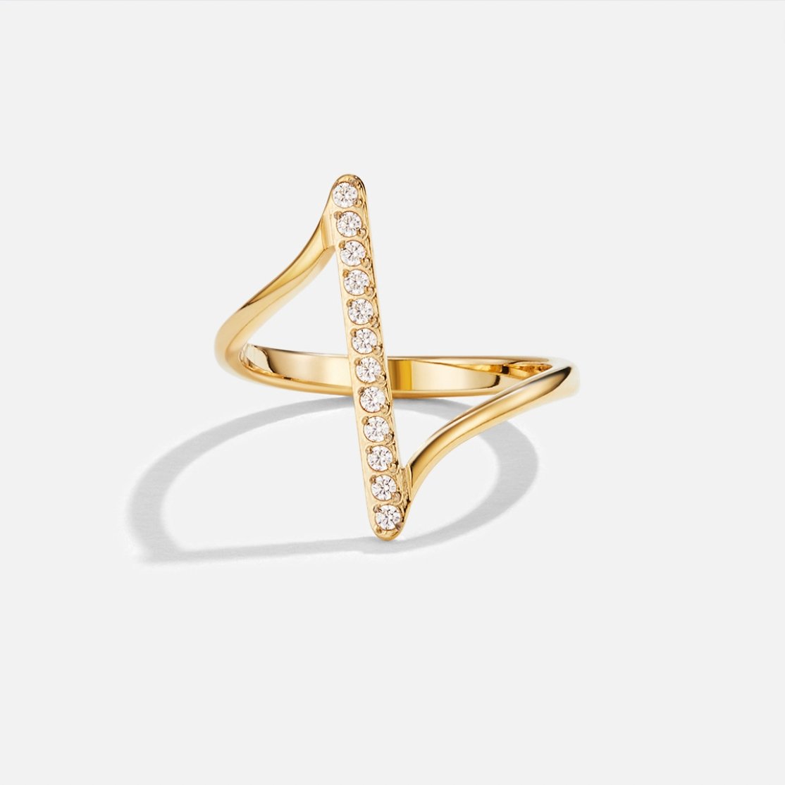 Mila gedraaide gouden ring