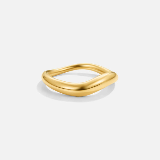 Bague ondulée en or Mina