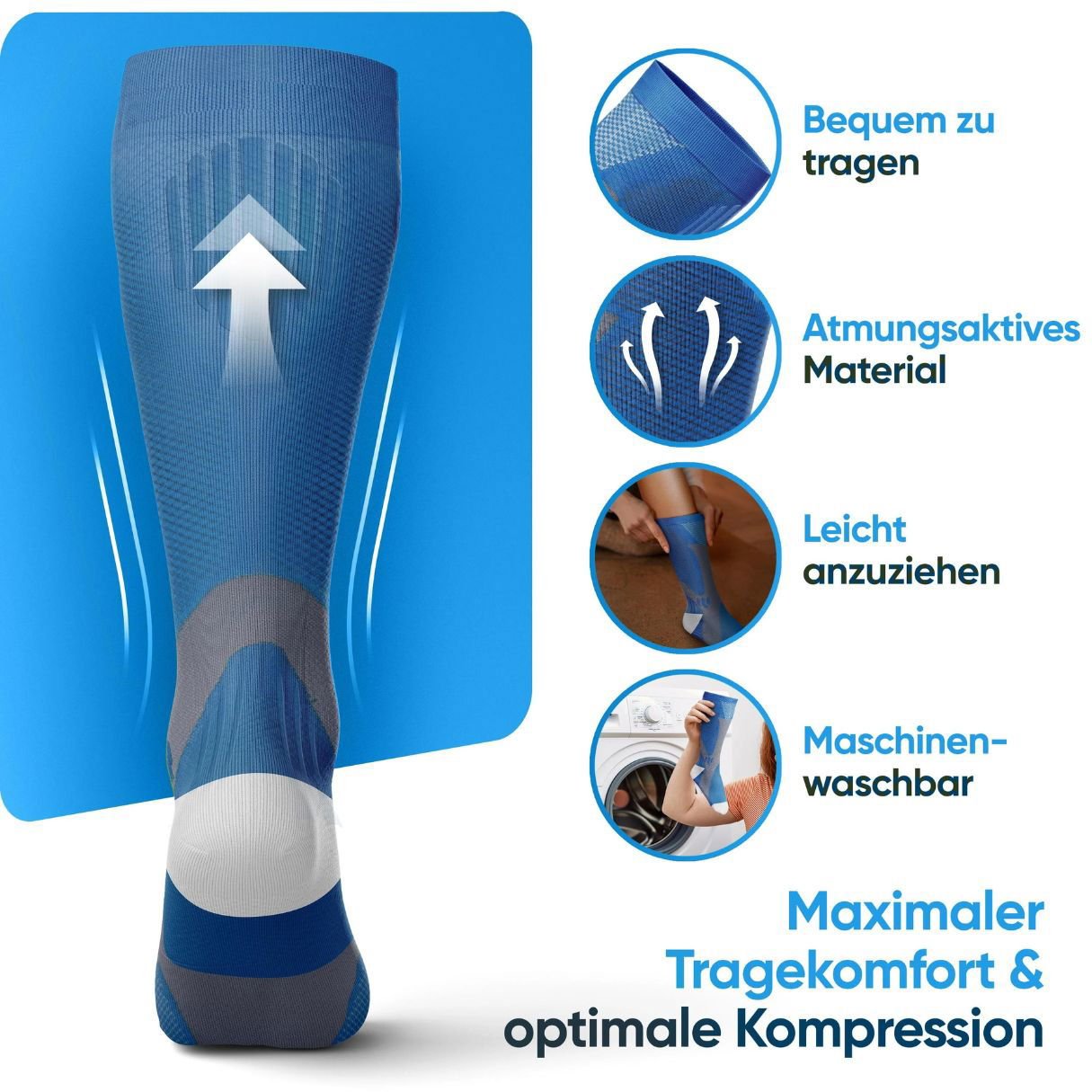 THARAH - Compressiekousen voor pijnvrije benen en voeten