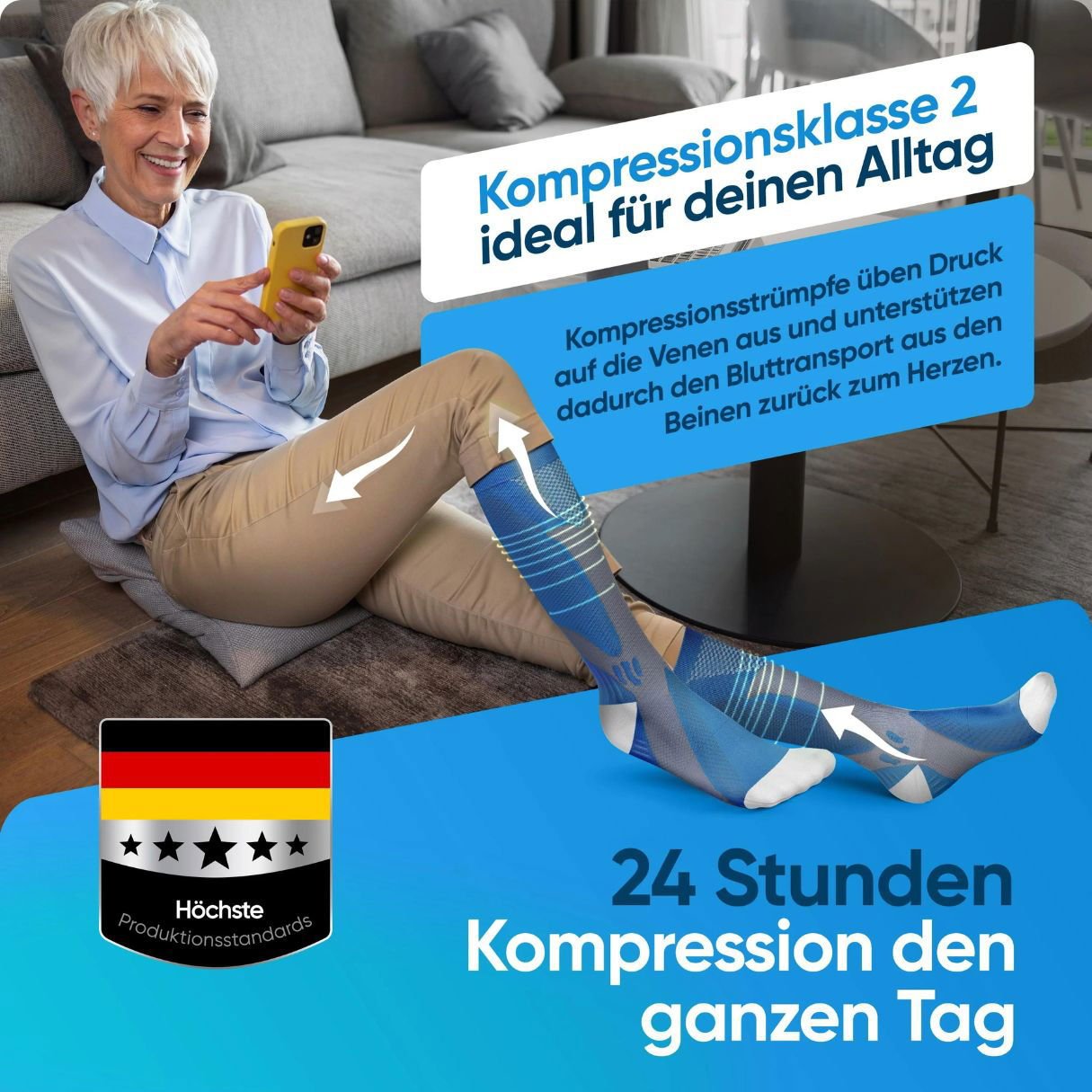 THARAH - Compressiekousen voor pijnvrije benen en voeten