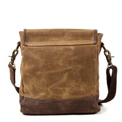 William – Kleine Canvas-Leder-Umhängetasche