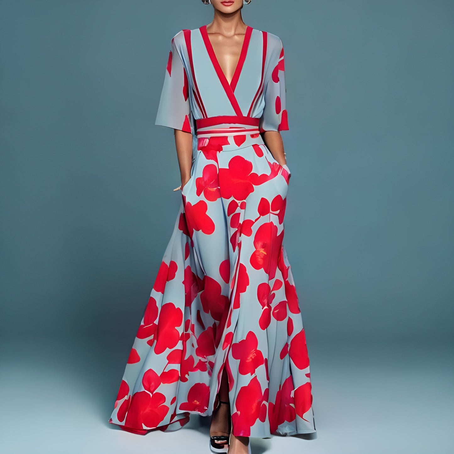 MIRIAM | Elegante jurk met korte mouwen