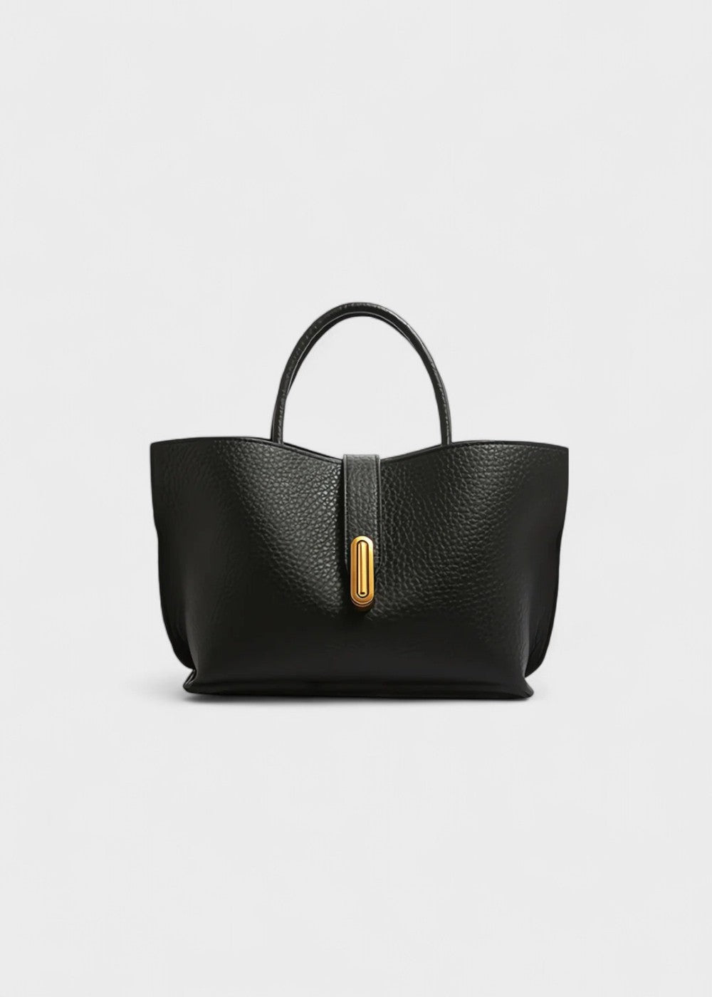 Sac fourre-tout femme cuir synthétique texturé design élégant - Noiré