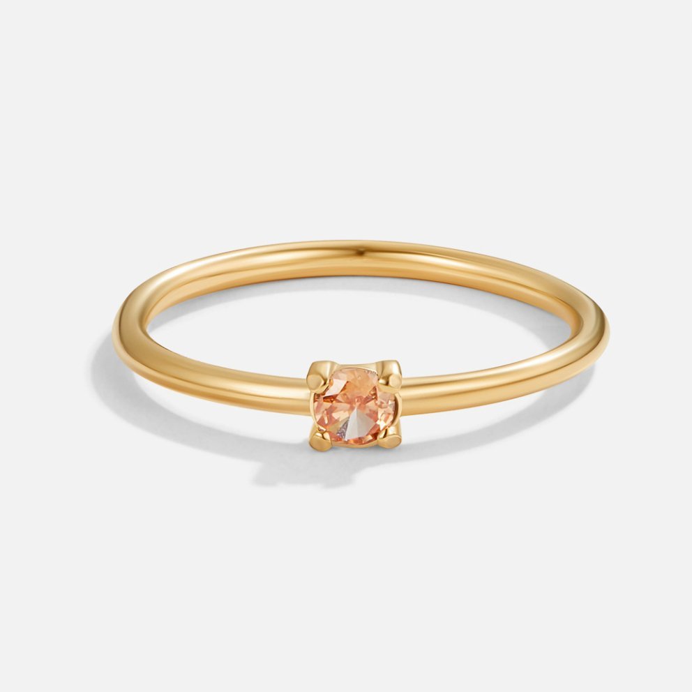Bague en or avec pierre de naissance du mois de novembre