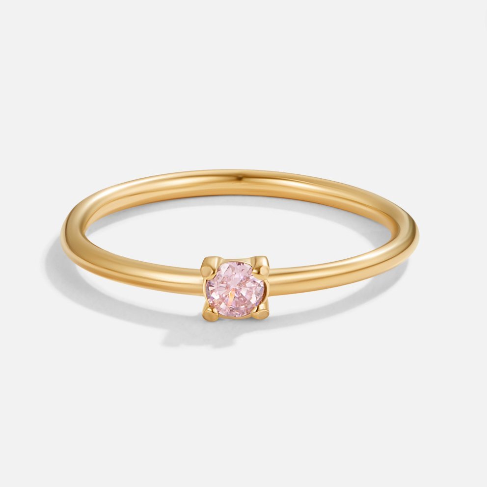 Gouden ring met oktober geboortesteen