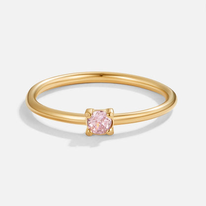 Gouden ring met oktober geboortesteen