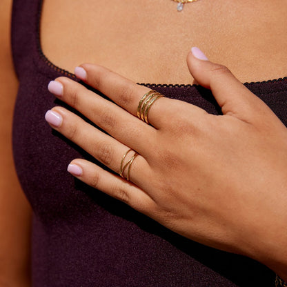 Ohio Bague en or superposée