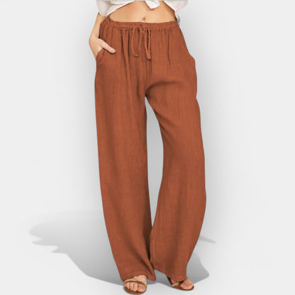 Luchtige linnen broek