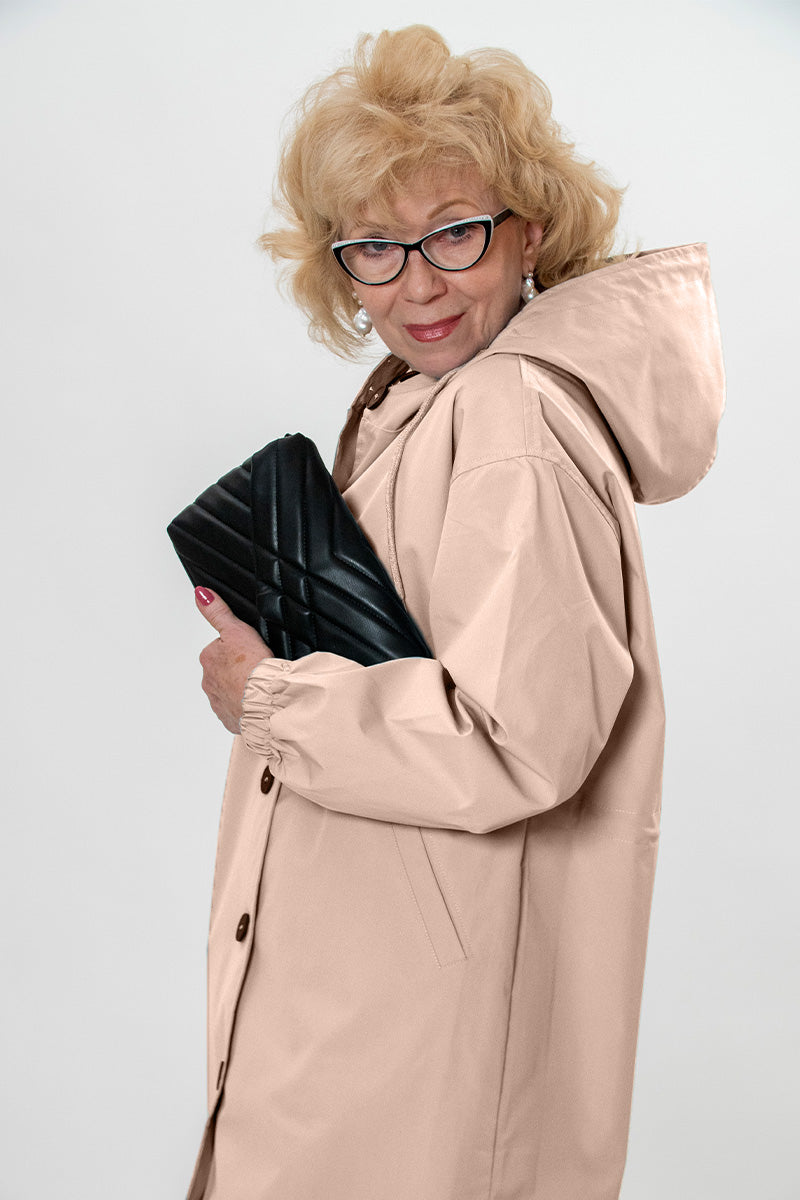 Leanne – Waterafstotende oversized capuchonjas