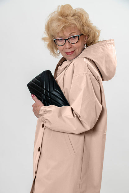 Leanne – Waterafstotende oversized capuchonjas