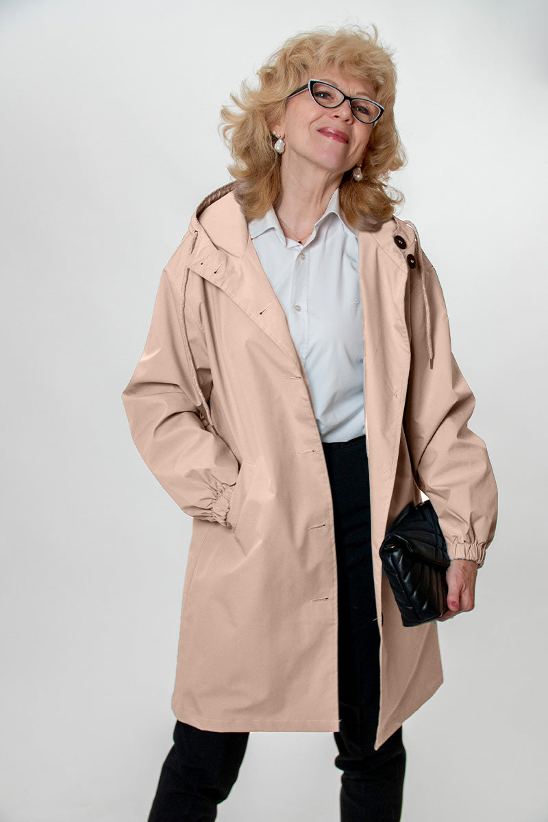 Leanne – Waterafstotende oversized capuchonjas