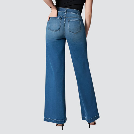 Nora | High-Waist Denimjeans mit Weiten Beinen